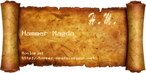 Hammer Magda névjegykártya